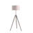 64" - 47" In Mid-Century Adjustable Tripod Chrome/Silver Metal Floor Lamp