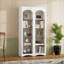 Armoire de rangement Farmhouse deux tons avec tablettes réglables-1290706597