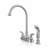 High Arc 2-handle Kitchen Faucet With Pull-out Side Sprayer, 360° Swivel Spout, 4-hole Installation