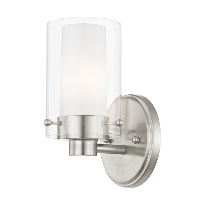 Edene Steel Armed Sconce, Brushed Nickel