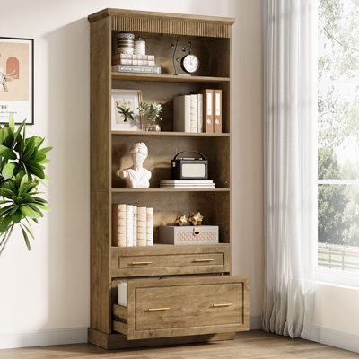 Bookcase With File Cabinet Drawers