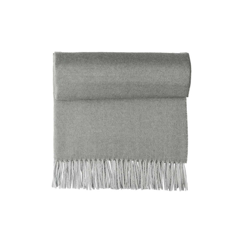 Iron Ore Gray Organic Wool Baby Throw Blanket