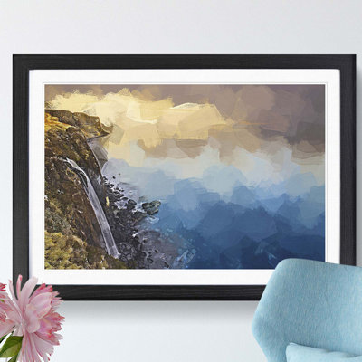 Waterfall in the Isle of Skye in Abstract - Picture Frame Graphic Art Print