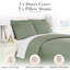 Southshore Fine Linens Southshore Basics Duvet Cover Set in Dark Green, Double-Brushed Microfiber Bedding with Hidden Zipper Closure and Corner Ties, 2 King Pillow Shams, King/California King-336246577-336246580