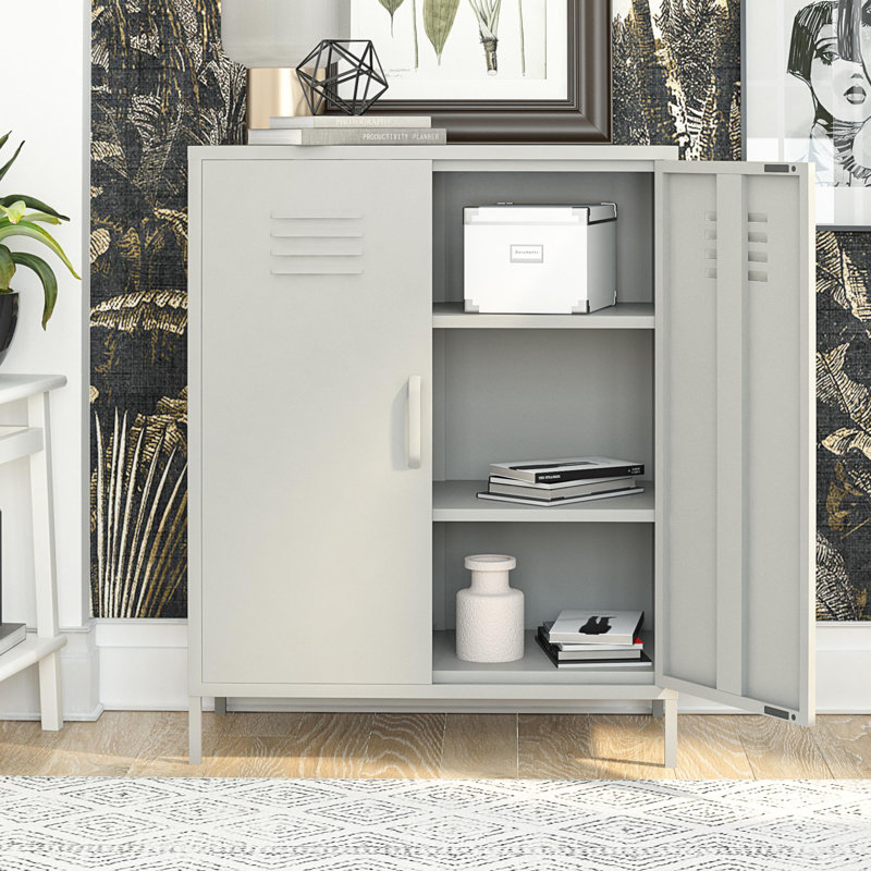 2 - Door Standard Accent Cabinet, Taupe