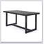 Table de salle à manger en résine tressée avec structure en fer de Santa Rosa, durable et élégante pour l'extérieur-1674428475