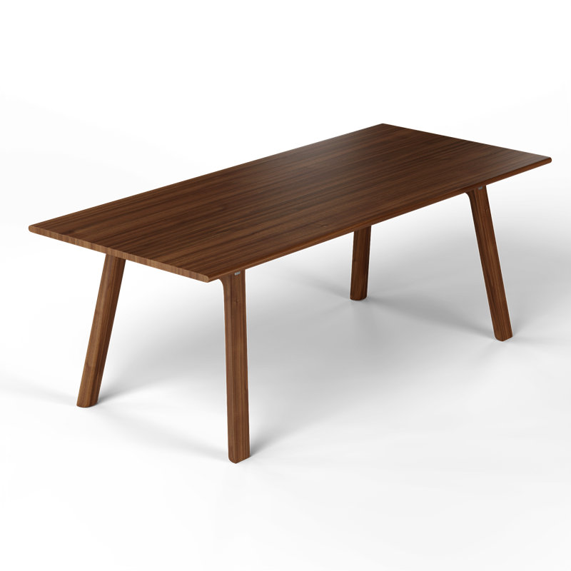 T & B Solid Oak Dining Table, Walnut Dark