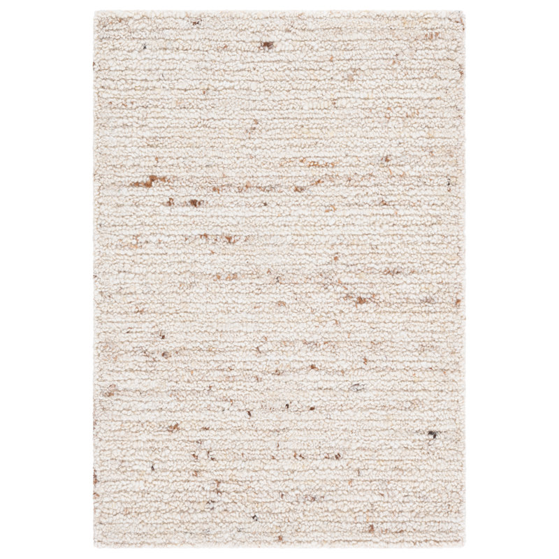 Earthly Hand Tufted Wool Solid Color Indoor Rug, Rectangle 6' x 9'
