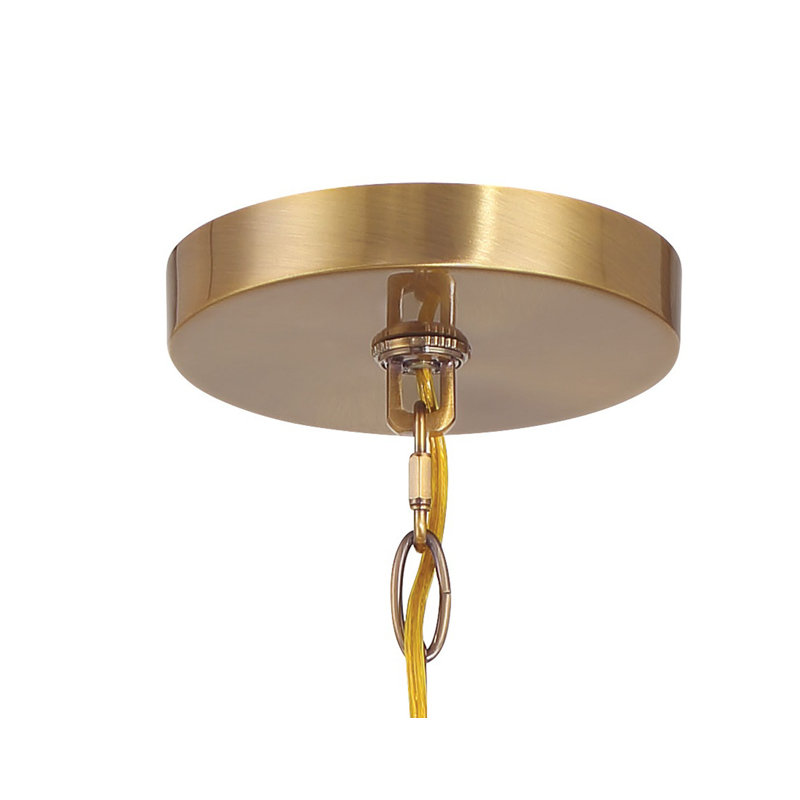 Luminaire suspendu de 5 Lt en laiton vieilli oxydé Rosdorf Park Lehuanani