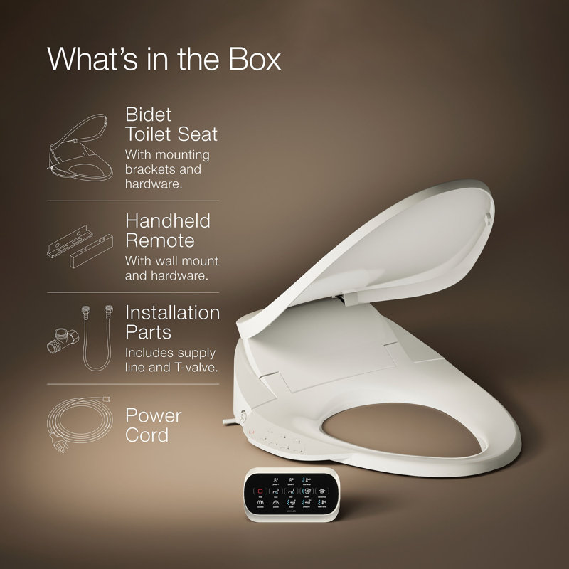 C3® Toilet Seat Bidet Elongated Bidet Seat, Biscuit