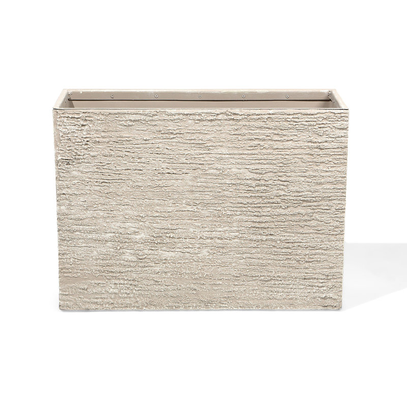 Fayette Ceramic Planter Box, Beige, 50cm H x 70cm W x 29cm D