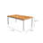 Rectangular Teak Solid Wood Outdoor Dining Table Umbrella Hole , 35.49 " W 71.37 " D