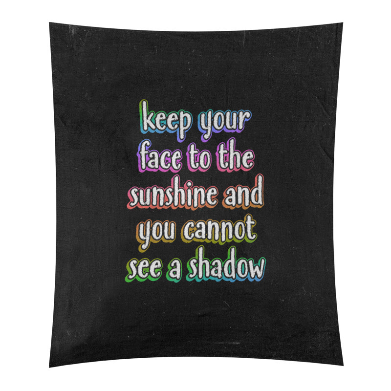 Tapisserie tableau noire quote optimise en polyester, Arc-en-ciel, H 60 po x l 51 po