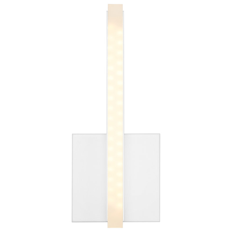 Badiah Aluminum Armed Sconce, Matte White