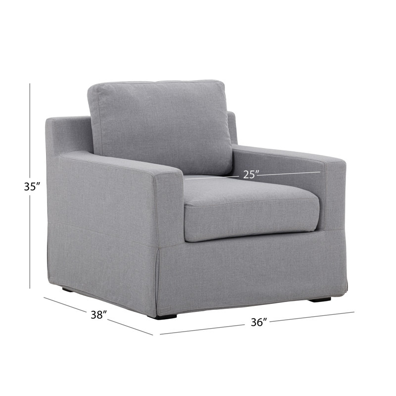Rosalina 3pc Fabric Slipcover Sofa Collection (S/Ch/Ch), Gray