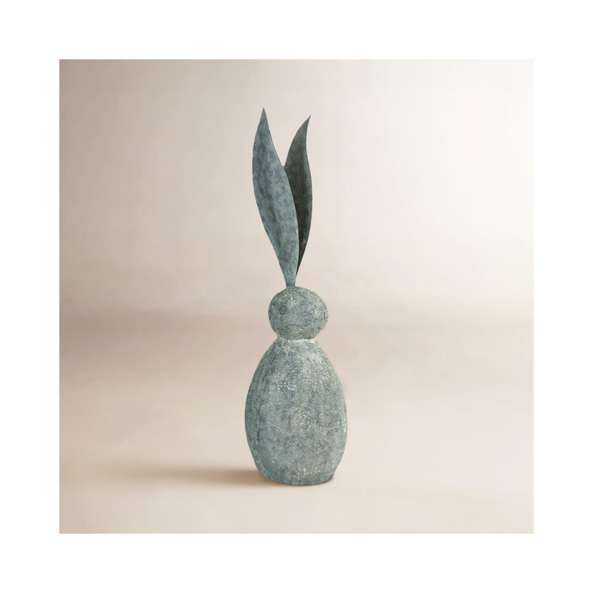 Okelly Faux Stone Rabbit Figurine, 28" H x 7" W x 7" D