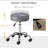 Swivel Upholstered Adjustable Height Counter Stool with Metal Frame-1356775959
