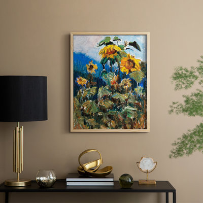 Reproduction florale vintage encadrée CECLX III - bois massif