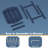 All-Weather Outdoor Side Table Adirondack Tables Patio Table Plastic End Tables NavyBlue-1489835857