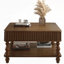 Table basse à plateau relevable avec cadre de rangement en bois massif-66499795-66499792