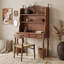 Bureau en bois avec huche, tiroirs de rangement et gestion des câbles-29771884