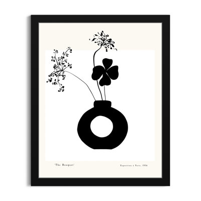 " Black And White Flower In A Vase " by Oliver Gal