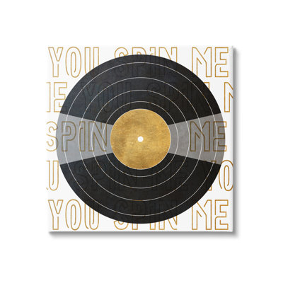 «Spin Me», disque vinyle, impression sur toile tendue