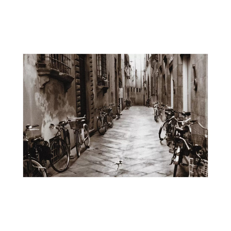 Lucca Bikes by Janel Pahl - Wrapped Canvas Print, 20.32cm H x 30.48cm W x 1.91cm D