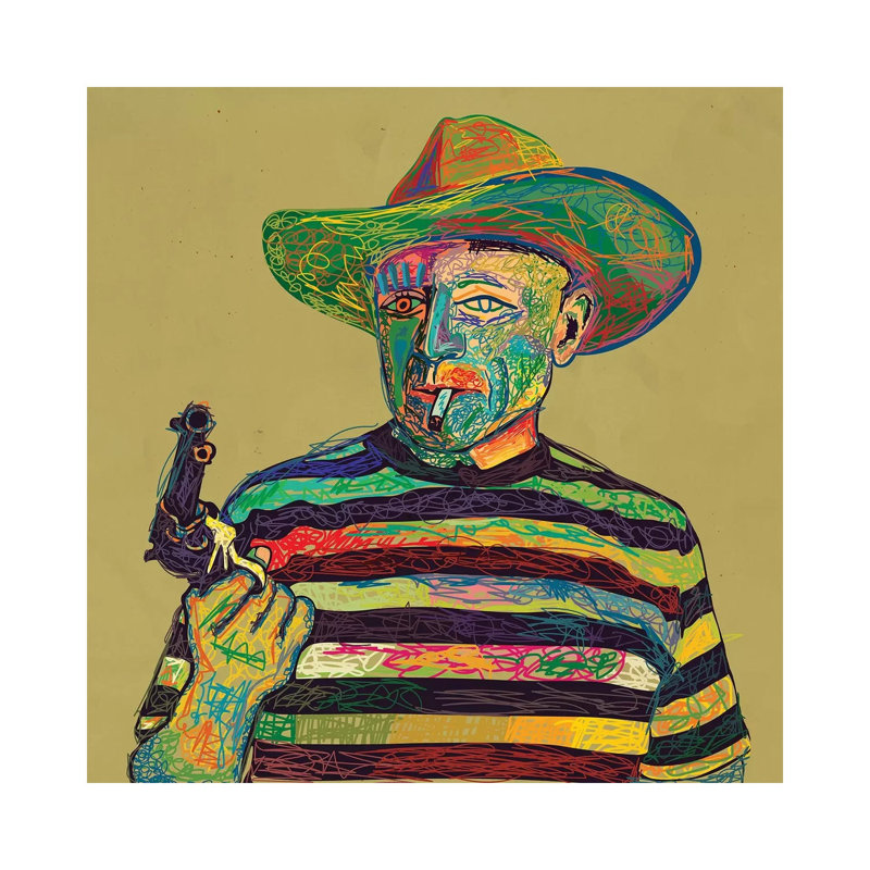 Pablo par Dai Chris Art - Estampe numérique sur toile tendue avec châssis, H 12 po x l 12 po x P 0,75 po