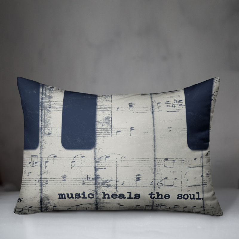 Outdoor Reversible Throw Pillow, Navy