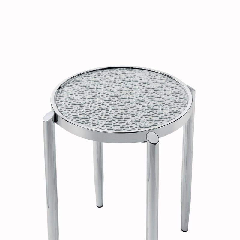 Ludbert Mirrored Glass Top End Table