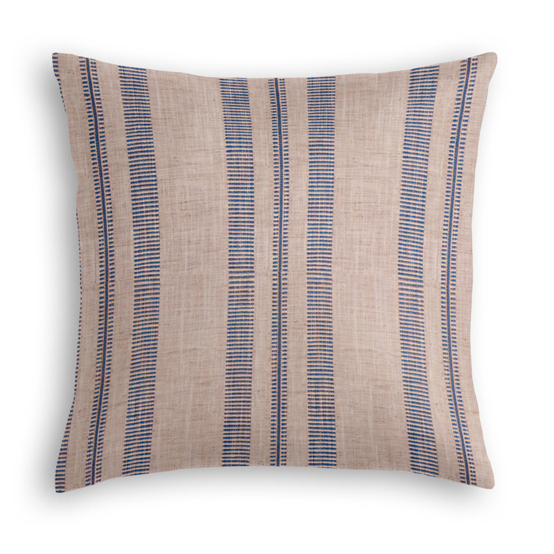 Coussin décoratif en polyester Macduff, Indigo, 24 po x 24 po