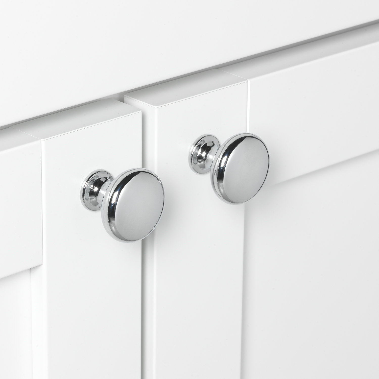 Metal Mushroom Cabinet Knob, Polished Chrome