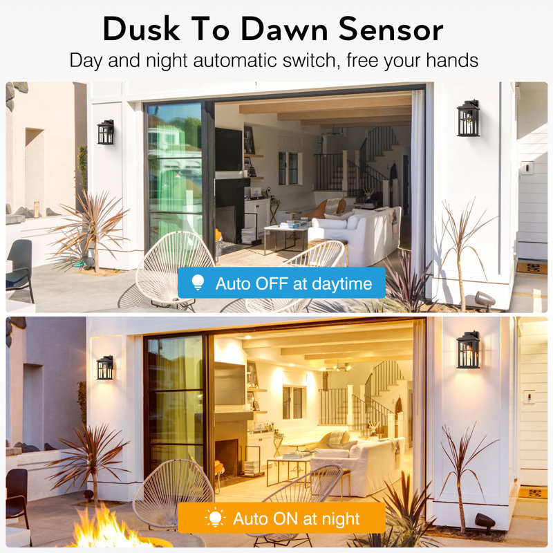 Bronze Dusk to Dawn Outdoor Wall Lights for House, Garden, Oil Rubbed Bronze