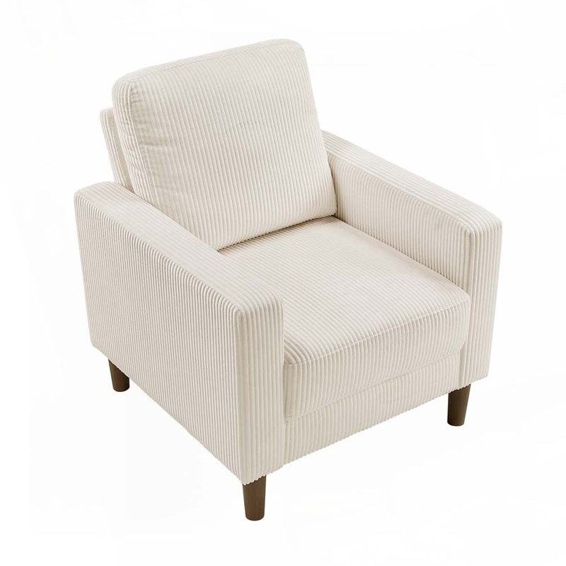 Chaise rembourrée en velours côtelé