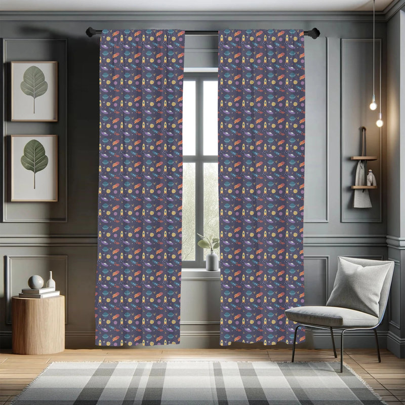 Panneau coulissant semi-diaphane avec passe-tringle Alien, 28 po x 95 po