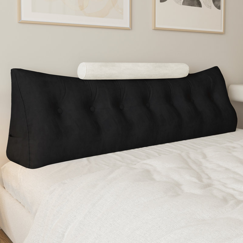 Triangular Backrest Cushion, Black, 50cm x 200cm