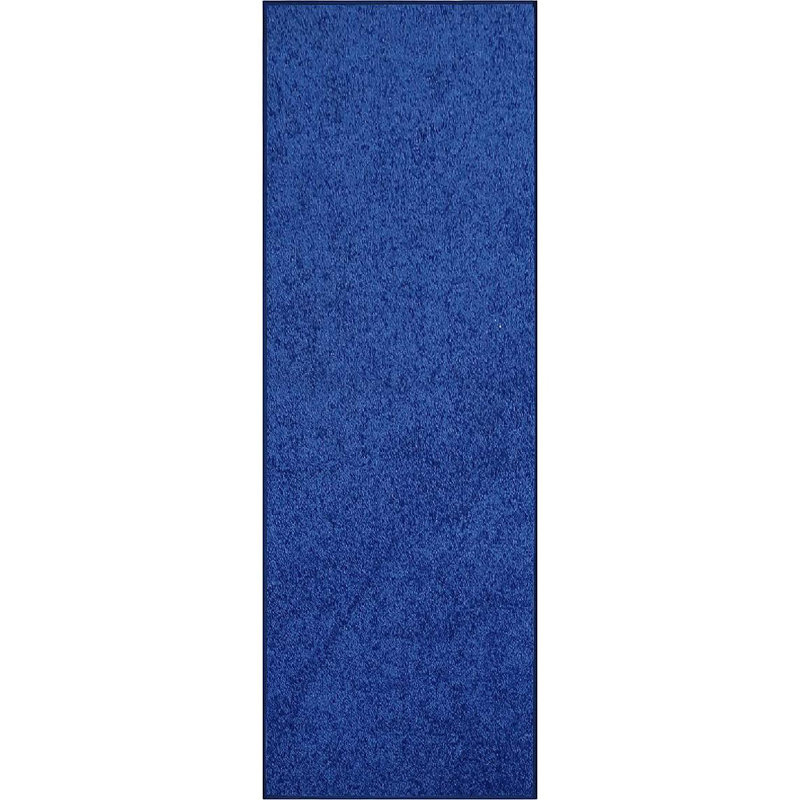 Tapis de couloir uni en polyester tissé à la machine bleu néon, Tapis de couloir 2 pi x 22 pi