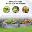 Gilbertsville Set of 2 291L Raised Garden Bed, 100 x 100 x 30 cm, Grey