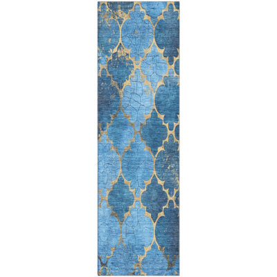 Premium Machine Washable Otte AMF1784 Damask Rug