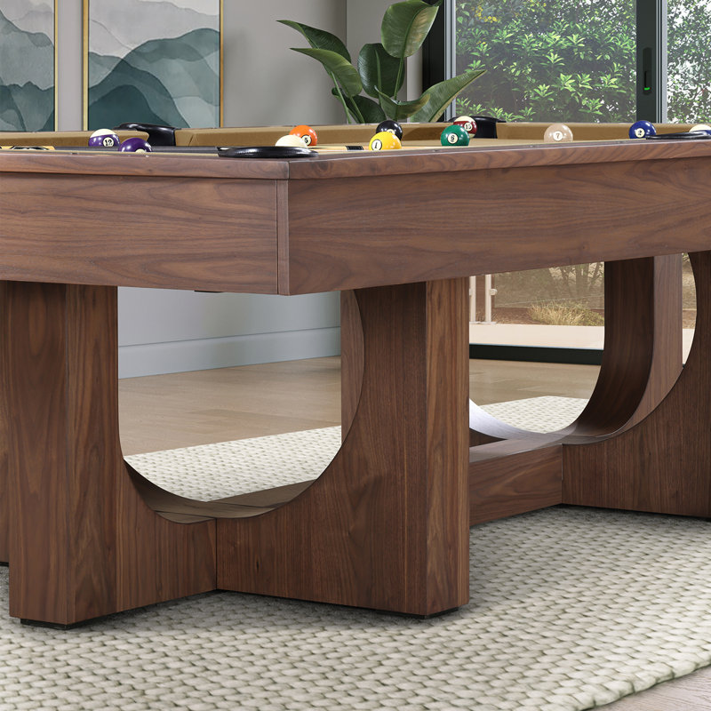 Rowan 8' Contemporary Pool Table in Light Walnut- Professional Delivery & Installation Included ($1,000+ Value)