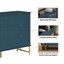 Commode décorative 3 tiroirs (bleu)