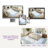 8' X 10' TPE Non-slip Bottom, Imitation Cashmere Floral Pattern Area Rug,Blue-246896512-250160672