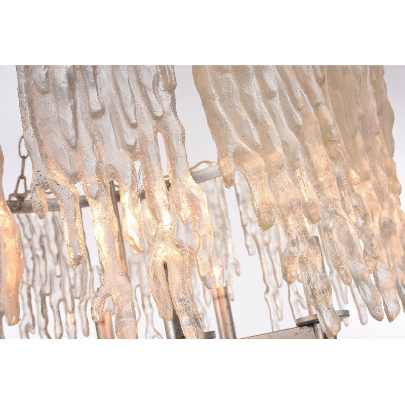 Lustre en verre 8 lumières Transitional
