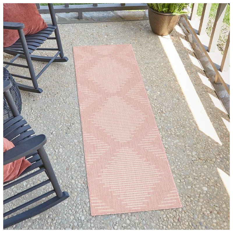 Striped Indoor / Outdoor Rug, Runner 2'7" x 8'