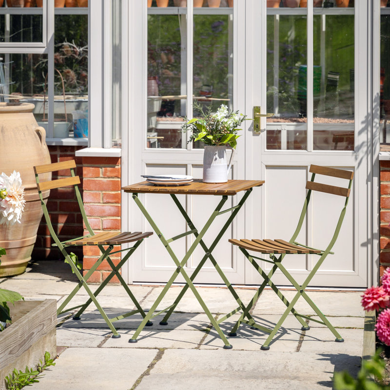 Callah 2 - Person Patio Dining Set with Square Table, Green