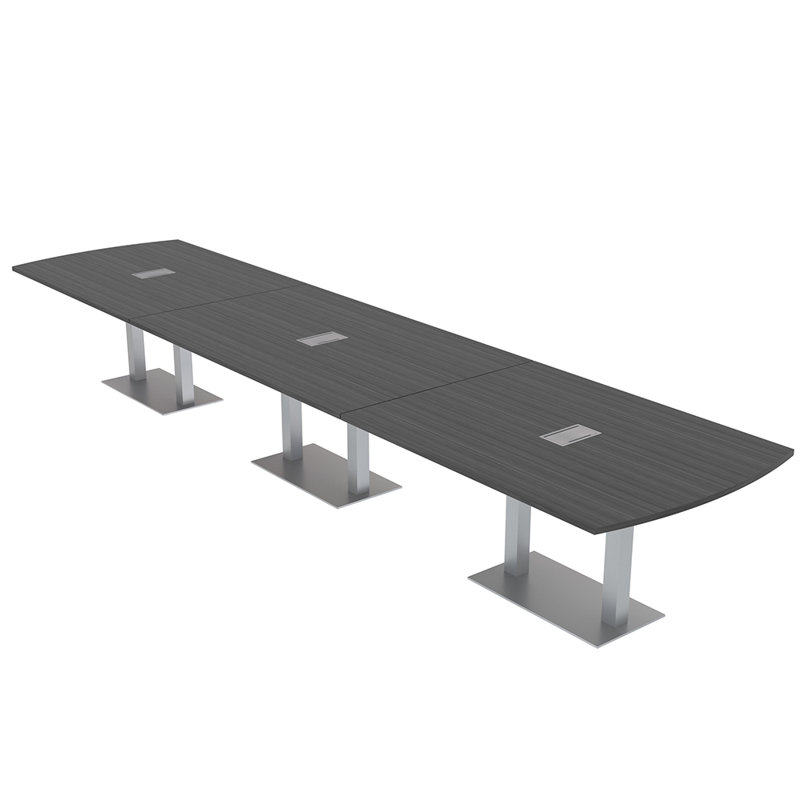 Table de conférence Pavert Arc Unité électrique, Asian Night, Argent, H 30 po x l 192 po x P 48 po