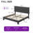 Full Size Platform Bed Frame with Upholstered Headboard and Wooden Slats-43020072-49291583