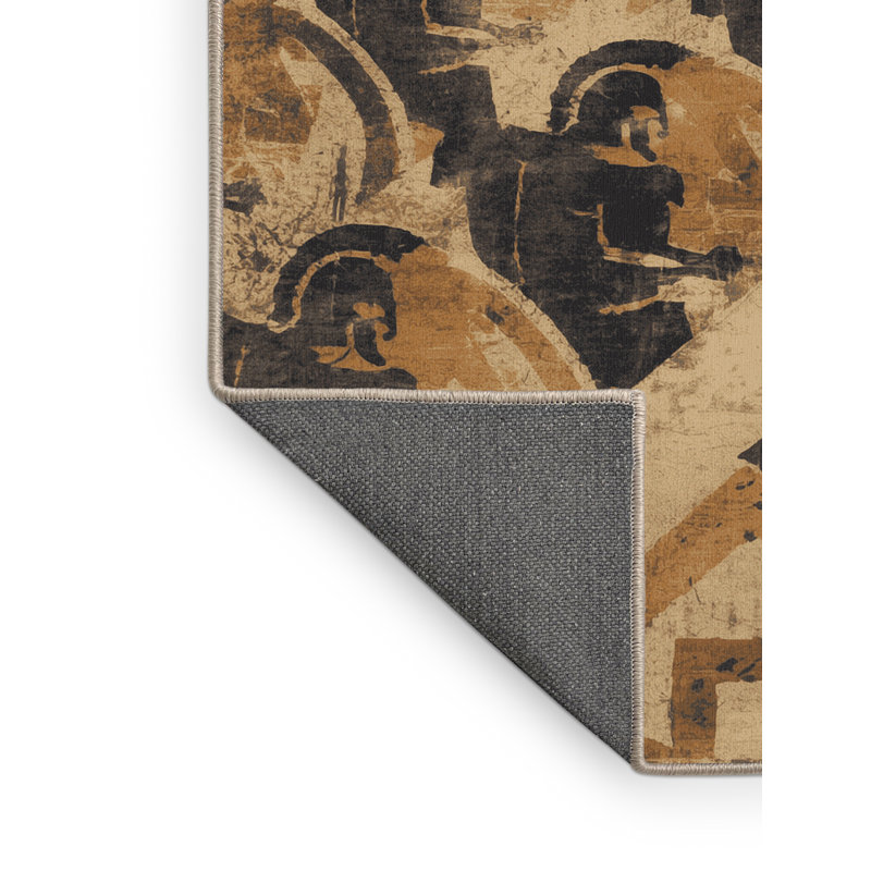 Tapis gris moelleux doux et moelleux en phalanx Durden, 5 x 7