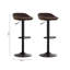 Linndale Swivel Upholstered and Faux Leather Adjustable Height Bar Stool with Steel Frame-251424667